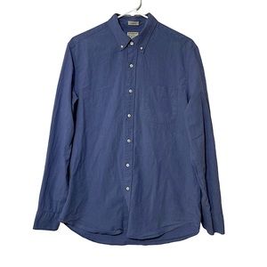 J. Crew Men's Classic Button Down Blue Long Sleeve Stretch Fabric Size Medium